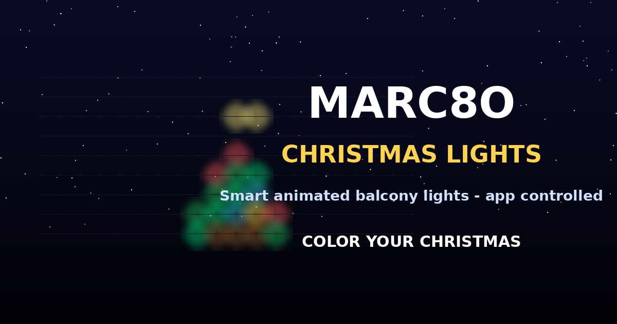Marc8o Xmas animated balcony lights